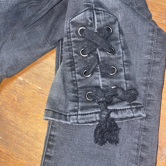 One Teaspoon Side Tie Freebird II Black Paris 27 - Picture 7 of 9